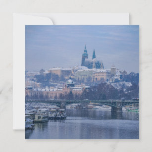Prague Castle Winter Wonderland Card