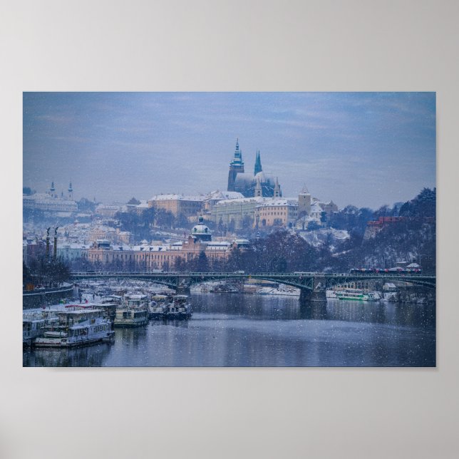 Prague Castle Winter Wonderland Poster (Front)