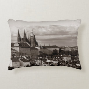 Prague Castle with Saint Vitus Cathedral in Czech Decorative Cushion