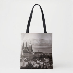 Prague Castle with Saint Vitus Cathedral in Czech  Tote Bag