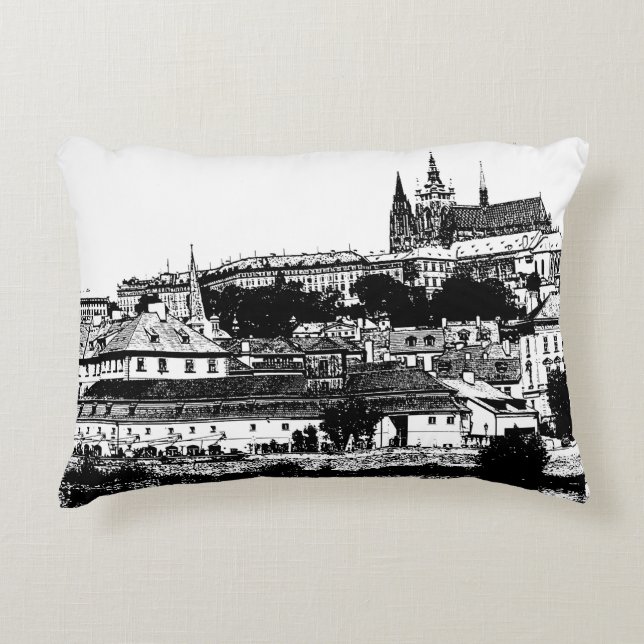 Prague, Cathedral, CZ - Custom Fabric (Pillow) Decorative Cushion (Front)