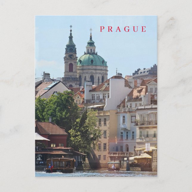 Prague church view postcard (Front)