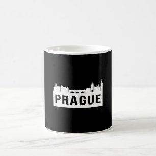 Prague City Cityscape Skyline Funny Gift Idea Coffee Mug