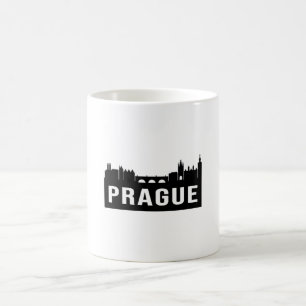 Prague City Cityscape Skyline Travel Funny Gift Coffee Mug