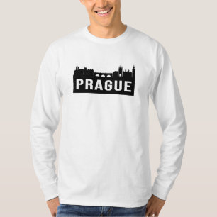 Prague City Cityscape Skyline Travel Funny Gift T-Shirt