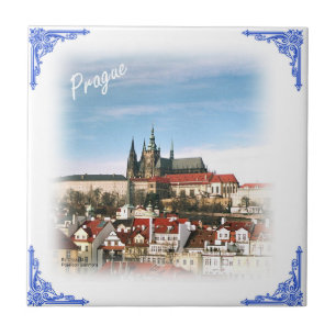Prague city Czech republic tile