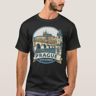 Prague, City of a Hundred Spires: Czech Skyline T-Shirt