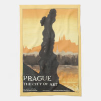 Prague City of Art Vintage Travel Poster