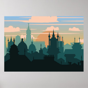 Prague City Poster