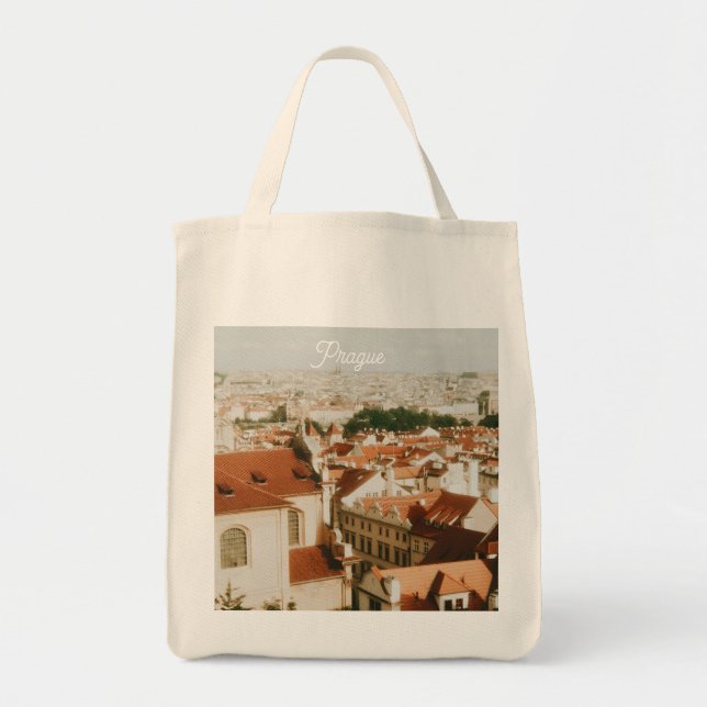 Prague Cityscape Souvenir Tote Bag (Front)
