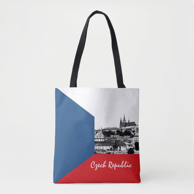 Prague & Czech flag - historical Czechia /sports Tote Bag (Front)