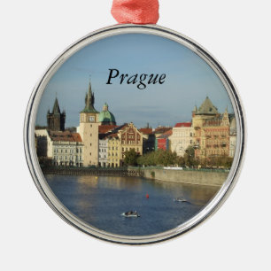Prague Czech Gift Travel Round Ornament Praha