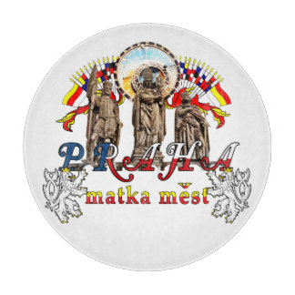 Prague Czech Republic Circle Cutting Board