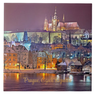 Prague, Czech Republic cityscape Tile