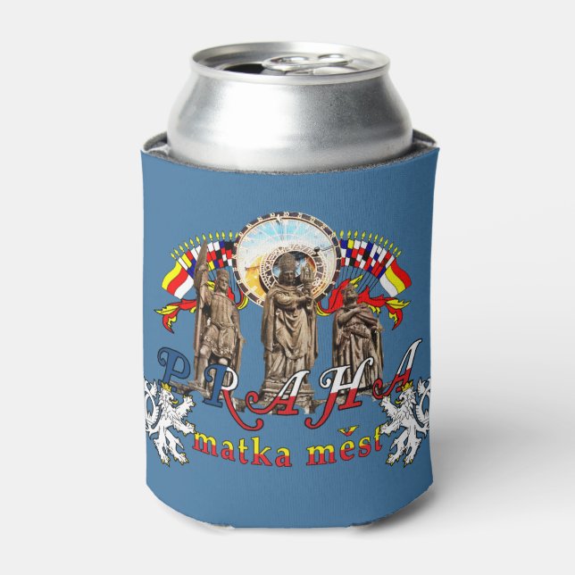 Prague Czech Republic Family Beer Can Cooler (Can Front)