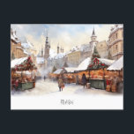 Prague, Czech Republic Postcard<br><div class="desc">Postcard with beautiful Prague,  Christmas time scenics. Beautiful European travel destination.</div>