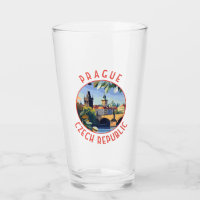 Prague Czech Republic Retro Distressed Circle