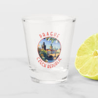 Prague Czech Republic Retro Distressed Circle