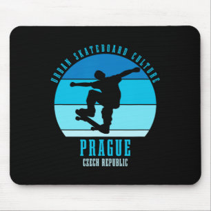 Prague Czech Republic Skateboarder Urn Skateboardi Mouse Mat