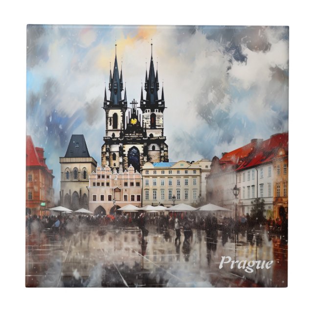  Prague, Czech Republic Tile (Front)