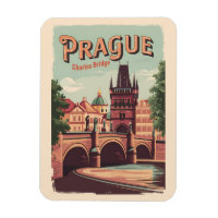 Prague Czech Republic Travel Art Vintage