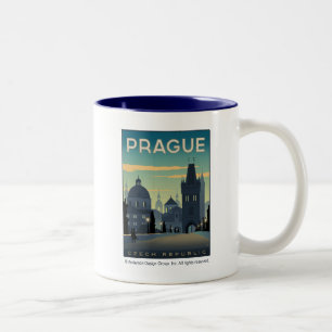 Prague, Czech Republic Two-Tone Coffee Mug