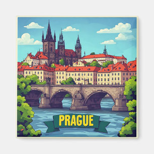 🧲 Prague Czech Republic Vacation Keepsake For Tri Magnet