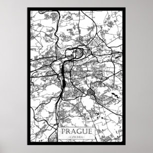 Prague Czechia City Map Poster