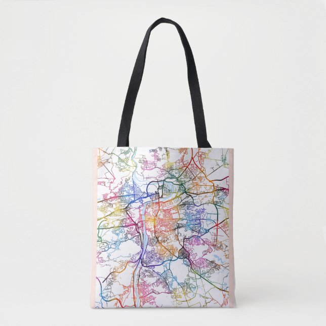 Prague Czechia City Map Tote Bag (Front)