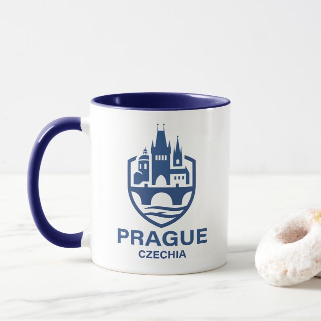 Prague Czechia Europe Mug (With Donut)