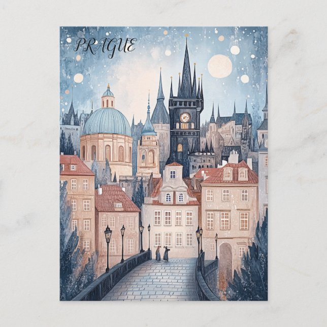 Prague Czechia Travel Postcard (Front)
