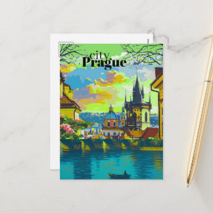 Prague Fine Art Postcards   Vintage Travel Decor, 