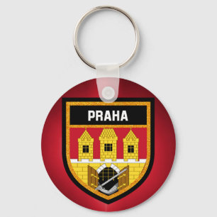 Prague Flag Key Ring