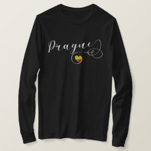 Prague Heart Flag, Czech Republic T-Shirt