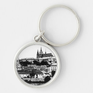 Prague, Historical city, Castle - Czech Art Key Ring