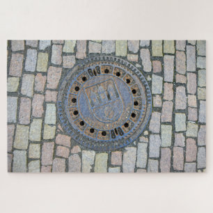 Prague Manhole Cover,  Czech Republic Jigsaw Puzzle