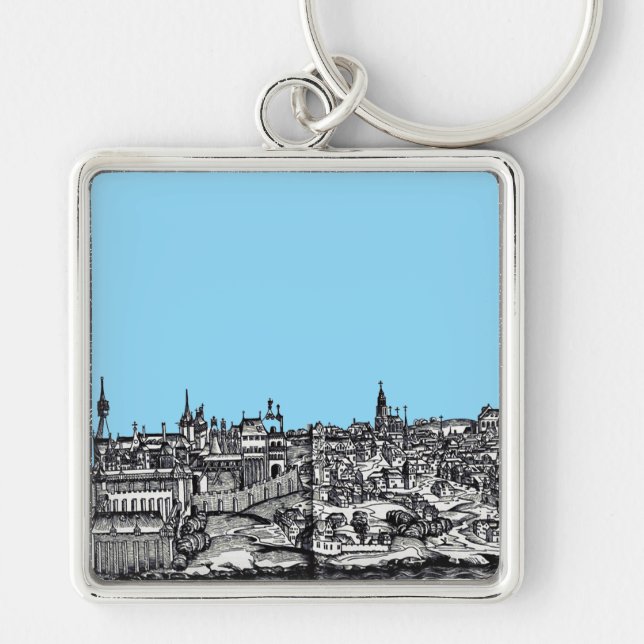 Prague medieval capital of Czech Republic Key Ring (Front)