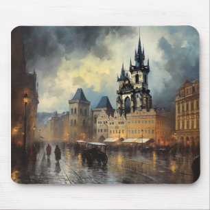 Prague night in Czech Republic Mouse Mat