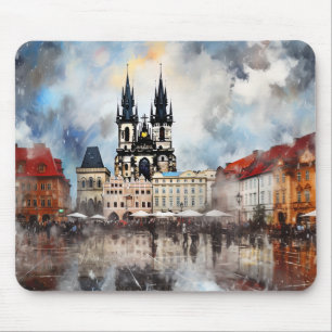 Prague night in Czech Republic  Mouse Mat