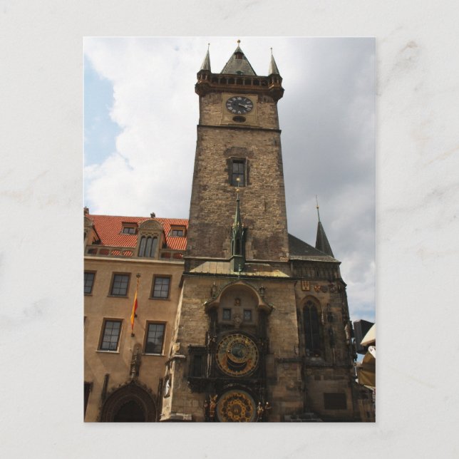 Prague Old Town, City Hall,  Tower Postcard (Front)
