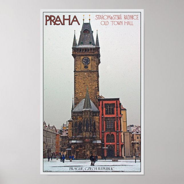 Prague - Old Town Hall Poster (Front)