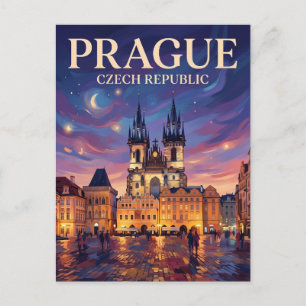 Prague Old Town Square Czech Republic Postcard