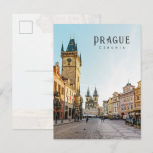 Prague Old Town Square, Czechia travel Postcard