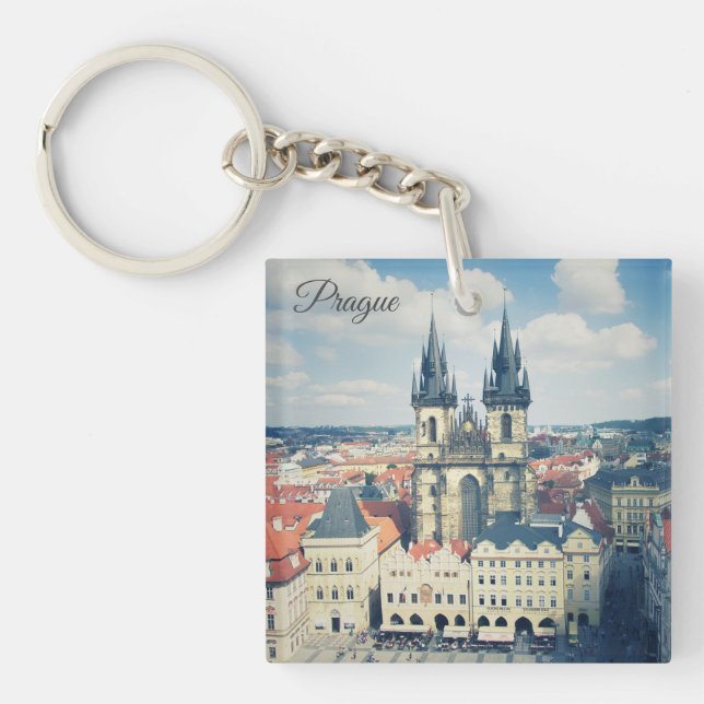 Prague old town square key ring (Front)