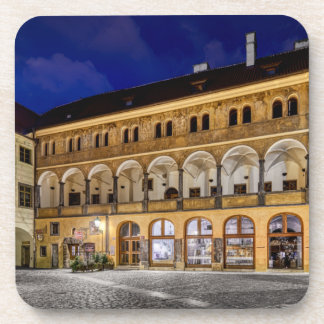 Prague Old Town Ungelt Night Hard Plastic Coaster