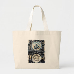 Prague Orloj Large Tote Bag