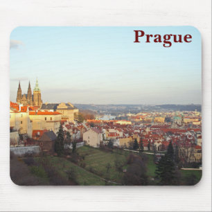 Prague panorama mouse mat