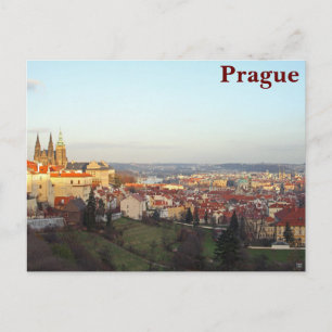 Prague panorama postcard