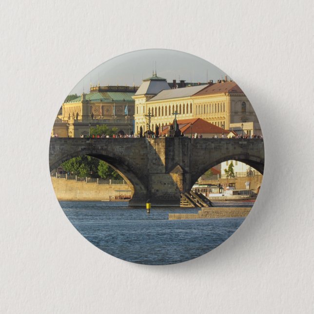 Prague / Praha custom button (Front)