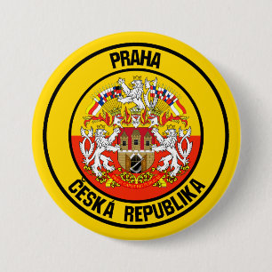 Prague Round Emblem 7.5 Cm Round Badge